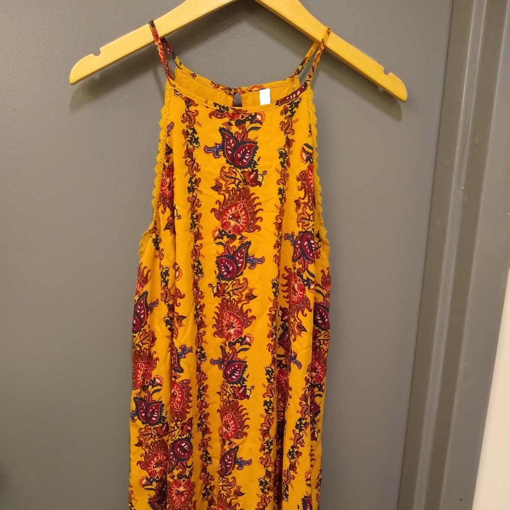 High Neck Yellow Xhilaration Dress